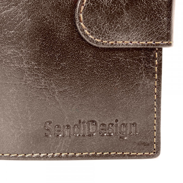 Pánská kožená peněženka SendiDesign 1047L - hnědá