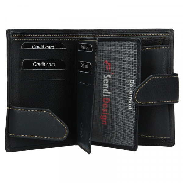 Pánská kožená peněženka SendiDesign Rendl - černá
