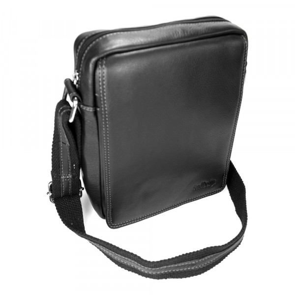 Pánská kožená taška přes rameno SendiDesign IG005 - černá
