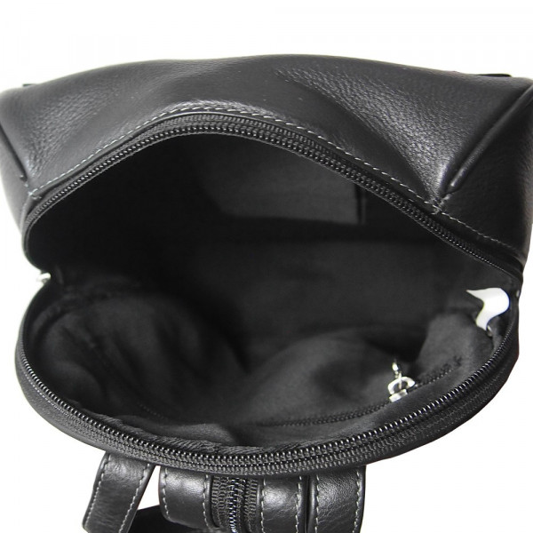 Dámský kožený batůžek SendiDesign 786 - černá
