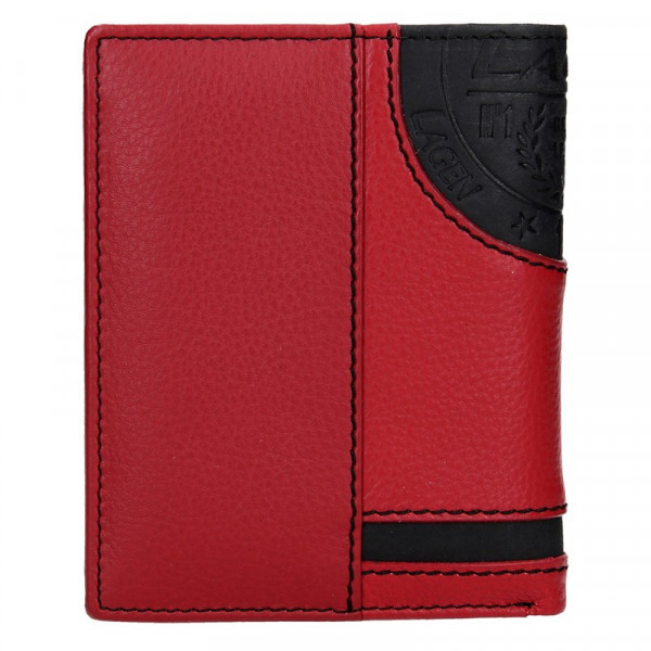 Pánská kožená peněženka Lagen Brandon - černo-červená