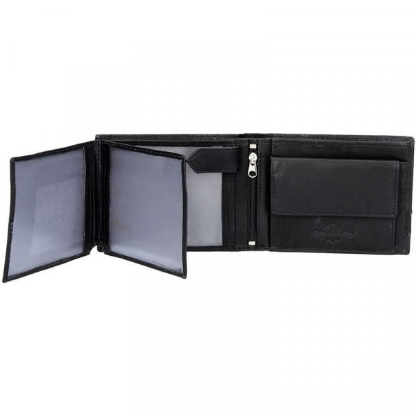 Panská kožená peněženka SendiDesign 48 - černá