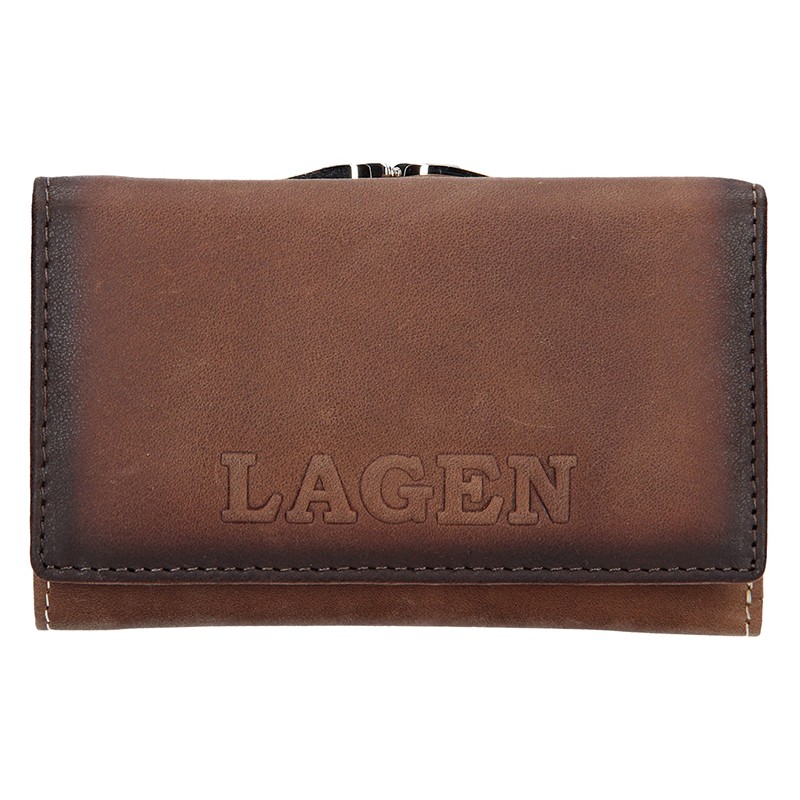 Dámská kožená peněženka Lagen Denisse - hnědá