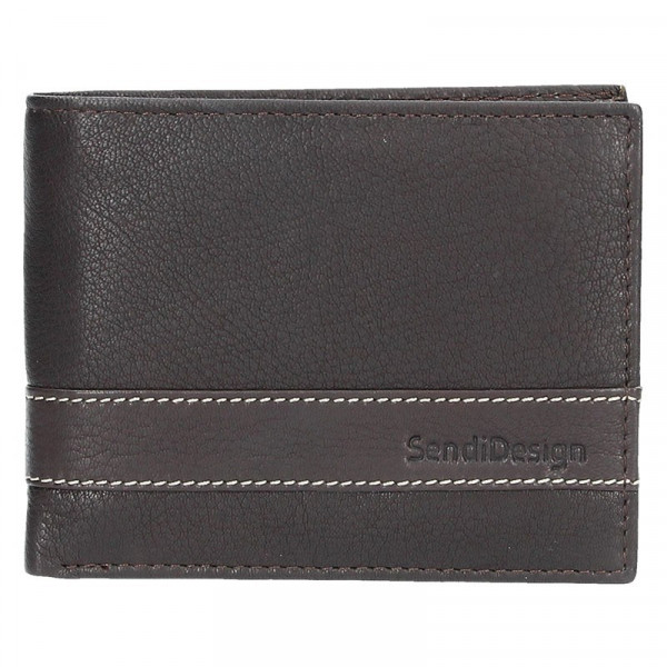 Pánská kožená peněženka SendiDesign 44 - hnědá