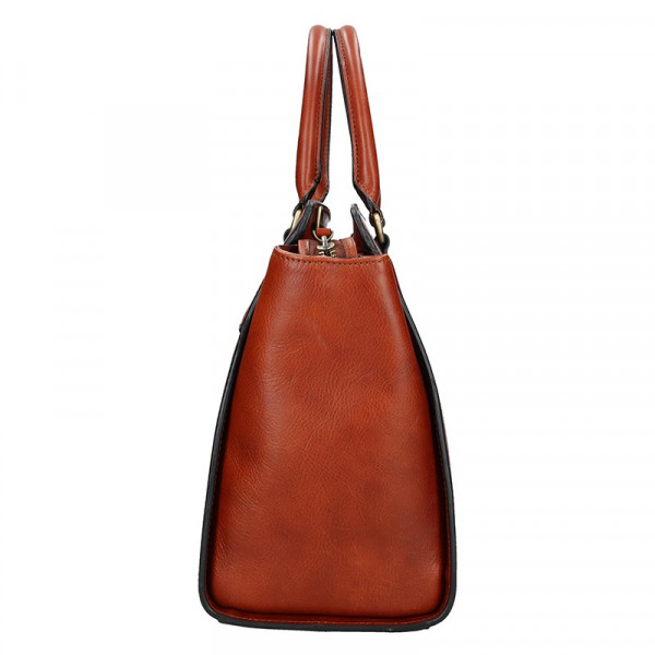Elegantní dámská kožená kabelka Katana Nicol - světle hnědá