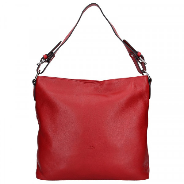 Elegantní dámská kožená kabelka Katana Olma - červená