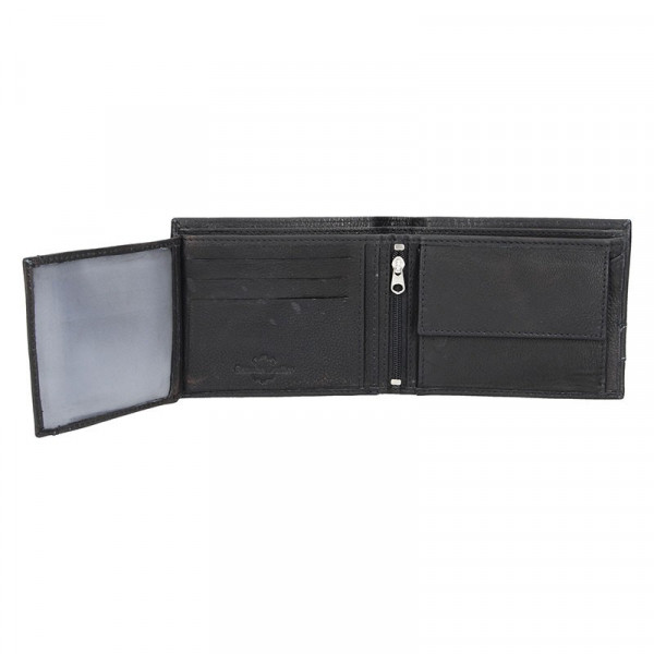 Pánská kožená peněženka SendiDesign 45 - černá