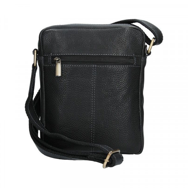 Pánská kožená taška přes rameno SendiDesign CT005 - černá