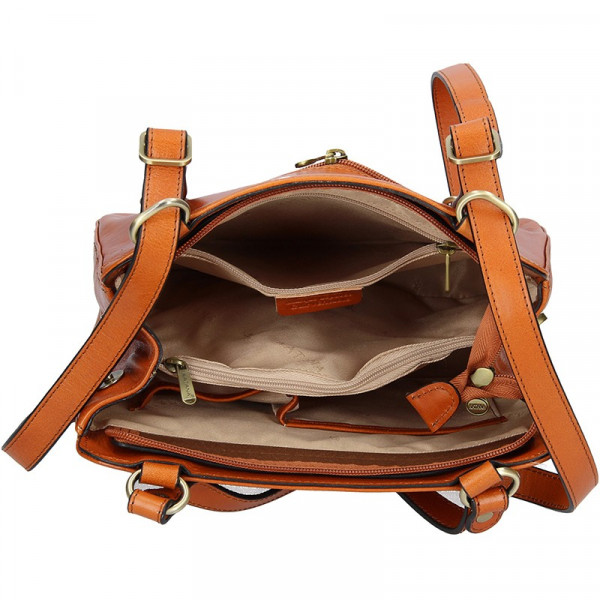 Dámská kožená batůžko kabelka Katana Viola - hnědá