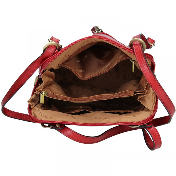 Dámská kožená batůžko kabelka Katana Cindy - hnědá