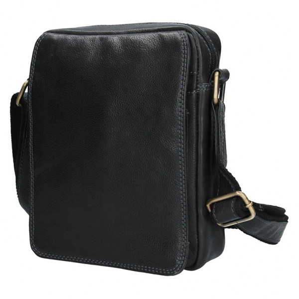 Pánská kožená taška přes rameno SendiDesign CT005 - černá