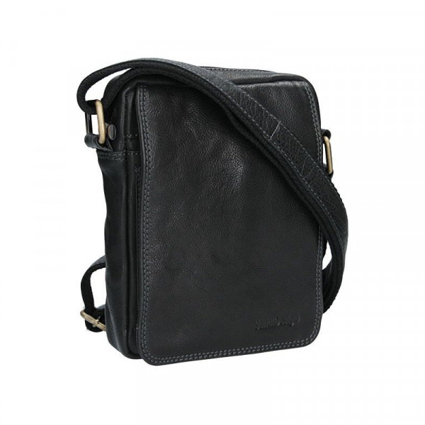 Pánská kožená taška přes rameno SendiDesign CT006 - černá