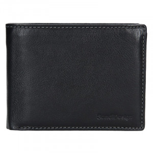 Dámská kožená peněženka SendiDesign Evron - černo-červená