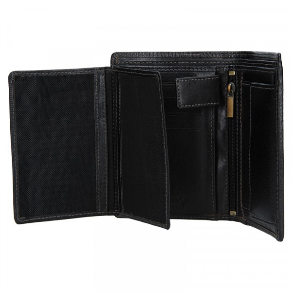 Pánská kožená peněženka SendiDesign Martin - černá