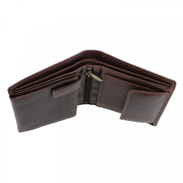 Pánská kožená peněženka SendiDesign Martin - hnědá