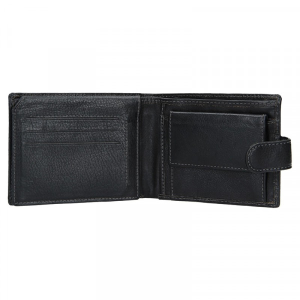Pánská kožená peněženka SendiDesign Leon - černá