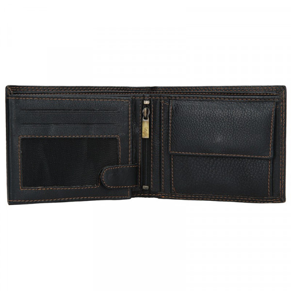 Kožená peněženka SendiDesign Milan - černá