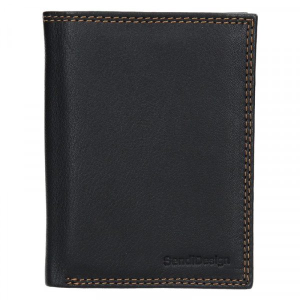 Dámská kožená peněženka SendiDesign Milan - černá