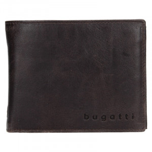 Pánská kožená peněženka Bugatti Rodrigo - tmavě hnědá