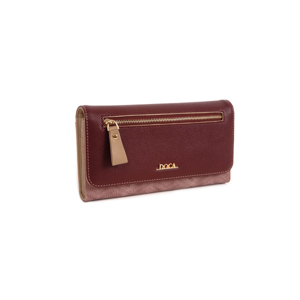 Dámská peněženka Doca 65141 - vínovo-fialová