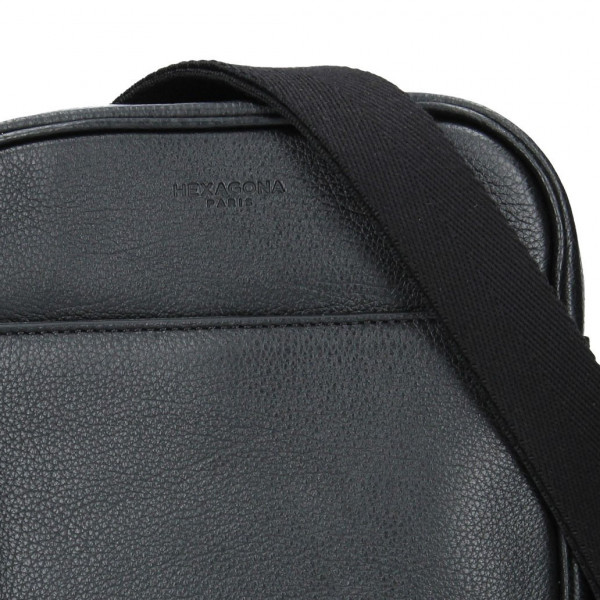 Pánská kožená taška přes rameno Hexagona Ermin - černá