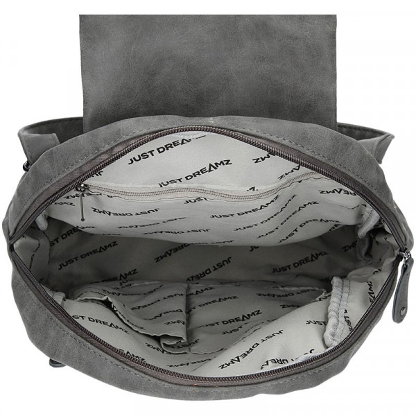 Moderní ekokožený dámský batoh Just Dreamz Apolen - šedá