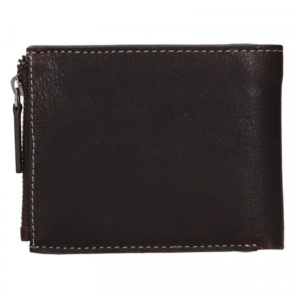 Pánská kožená peněženka Lagen Elias - tmavě hnědá