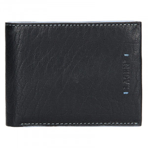 Pánská kožená peněženka Lagen Tobias - černo-modrá