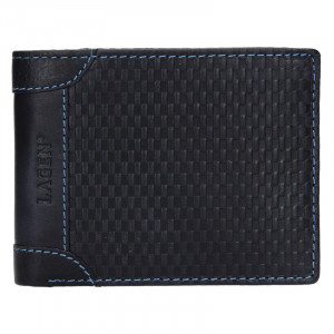 Pánská kožená peněženka Lagen Bill - modro-hnědá