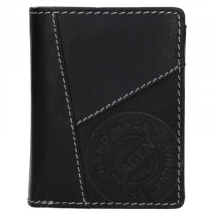 Pánská kožená peněženka Lagen Thor - černá