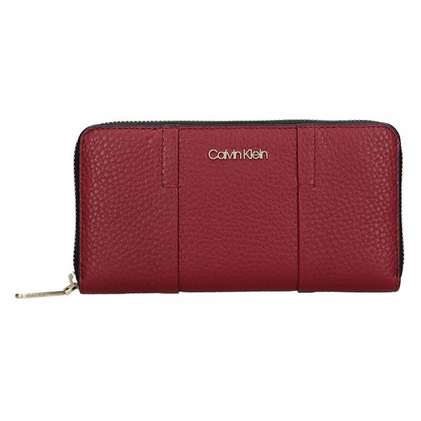 Dámská kožená peněženka Calvin Klein Alessia - vínová