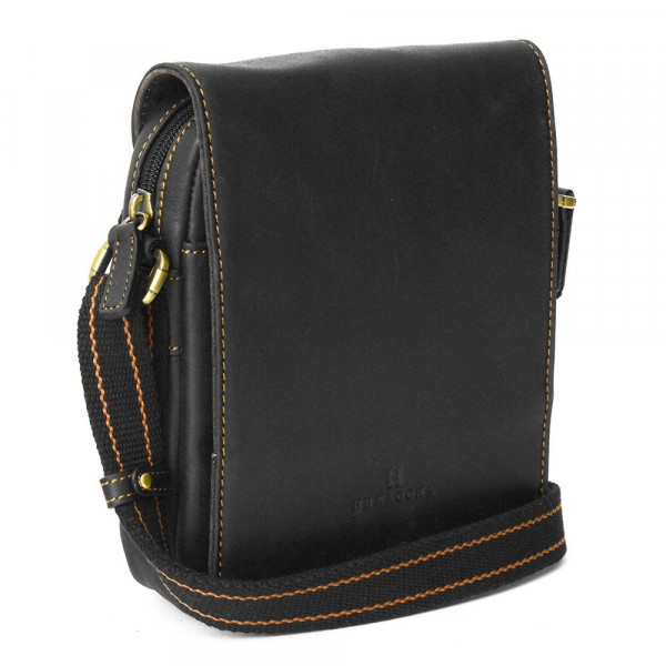 Pánská kožená taška přes rameno Hexagona 154191 - černá