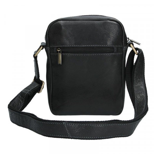 Pánská kožená taška přes rameno SendiDesign CT703 - černá