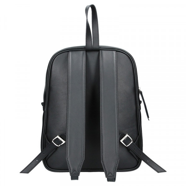 Dámský kožený batoh Facebag Linad - černá