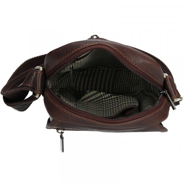 Pánská kožená taška přes rameno SendiDesign CT703 - hnědá
