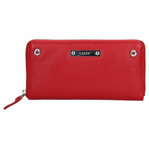 Dámská kožená peněženka Lagen Nicole - červená