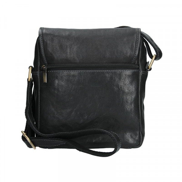 Pánská kožená taška přes rameno SendiDesign CT706 - černá