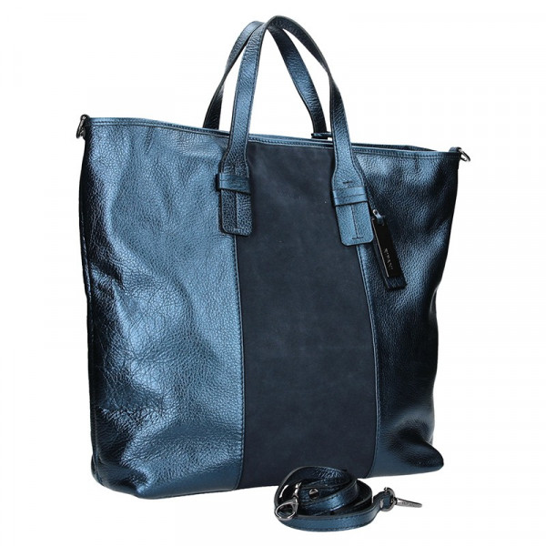 Dámská kožená kabelka Ripani Alba - modrá