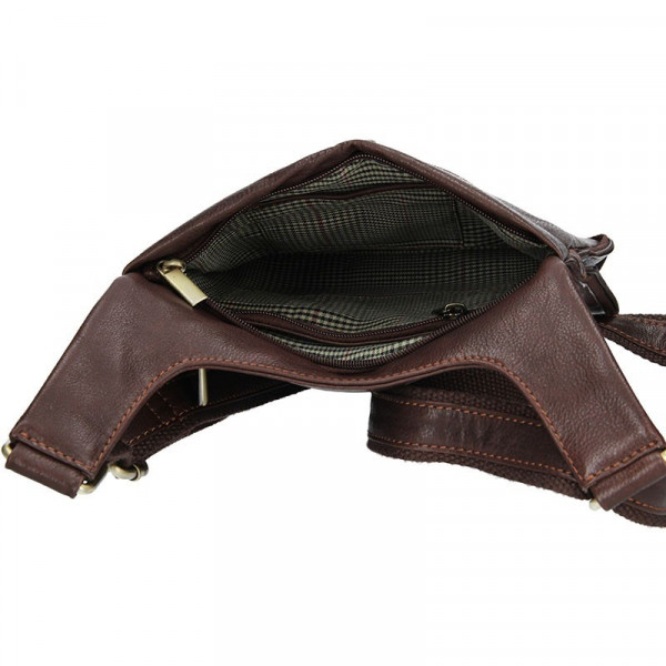 Pánská kožená taška přes rameno SendiDesign CT705 - hnědá