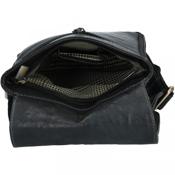 Pánská kožená taška přes rameno SendiDesign CT707 - černá
