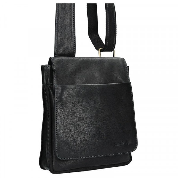 Pánská kožená taška přes rameno SendiDesign CT707 - černá