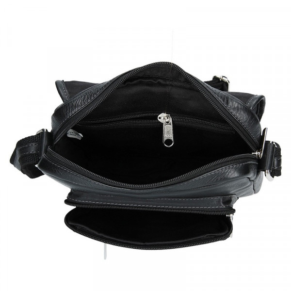 Pánská kožená taška přes rameno SendiDesign David - černá