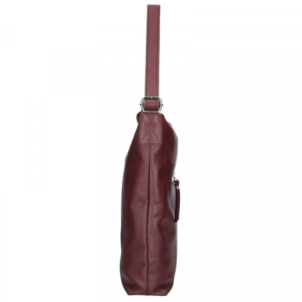 Dámská kožená kabelka Facebag Milen - vínová