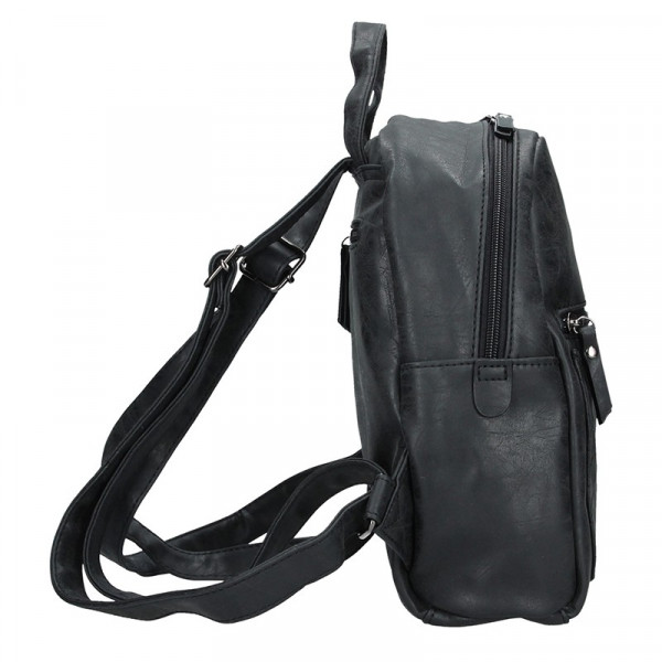 Moderní ekokožený dámský batoh Enrico Benetti Alena - černá