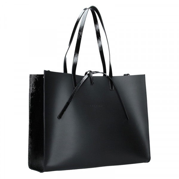 Dámská kožená kabelka Facebag Lill - černá