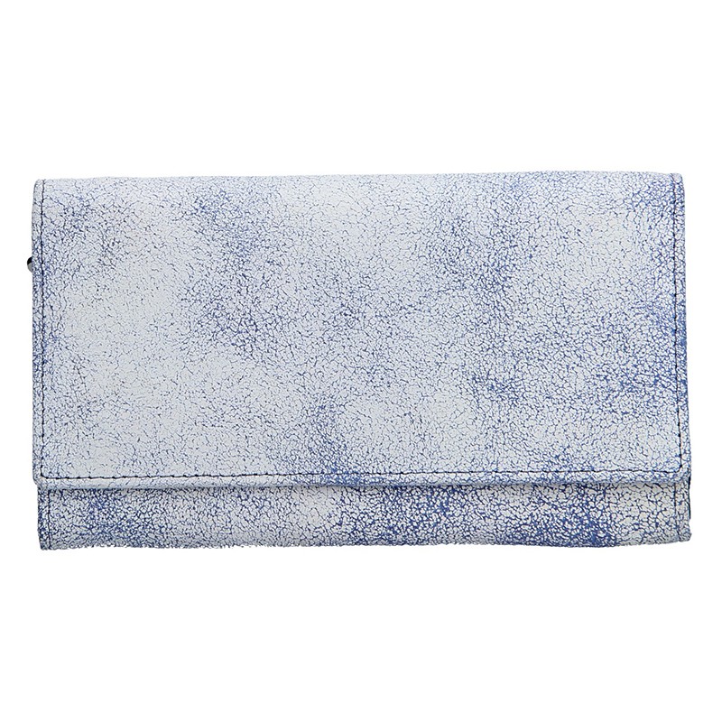 Dámská kožená peněženka DD Anekta Tarela - modro-bílá