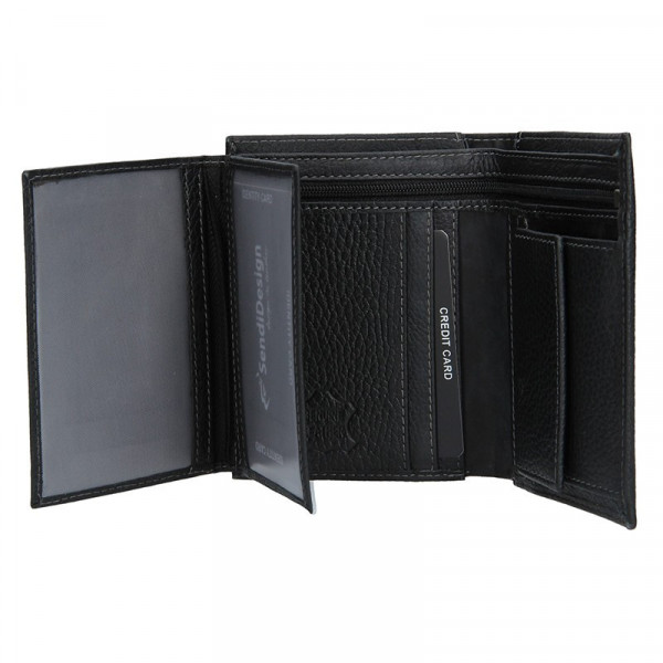 Pánská kožená peněženka SendiDesign 5501 FH - černá