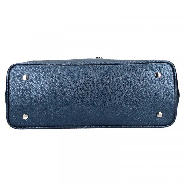 Dámská kožená kabelka Facebag Fionna - modrá