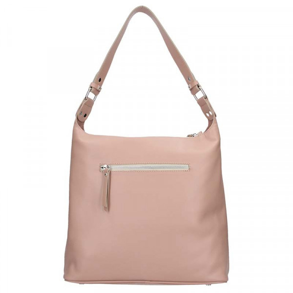 Dámská kožená kabelka Facebag Fionna - růžová