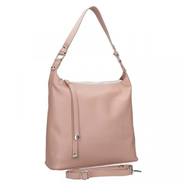 Dámská kožená kabelka Facebag Fionna - růžová